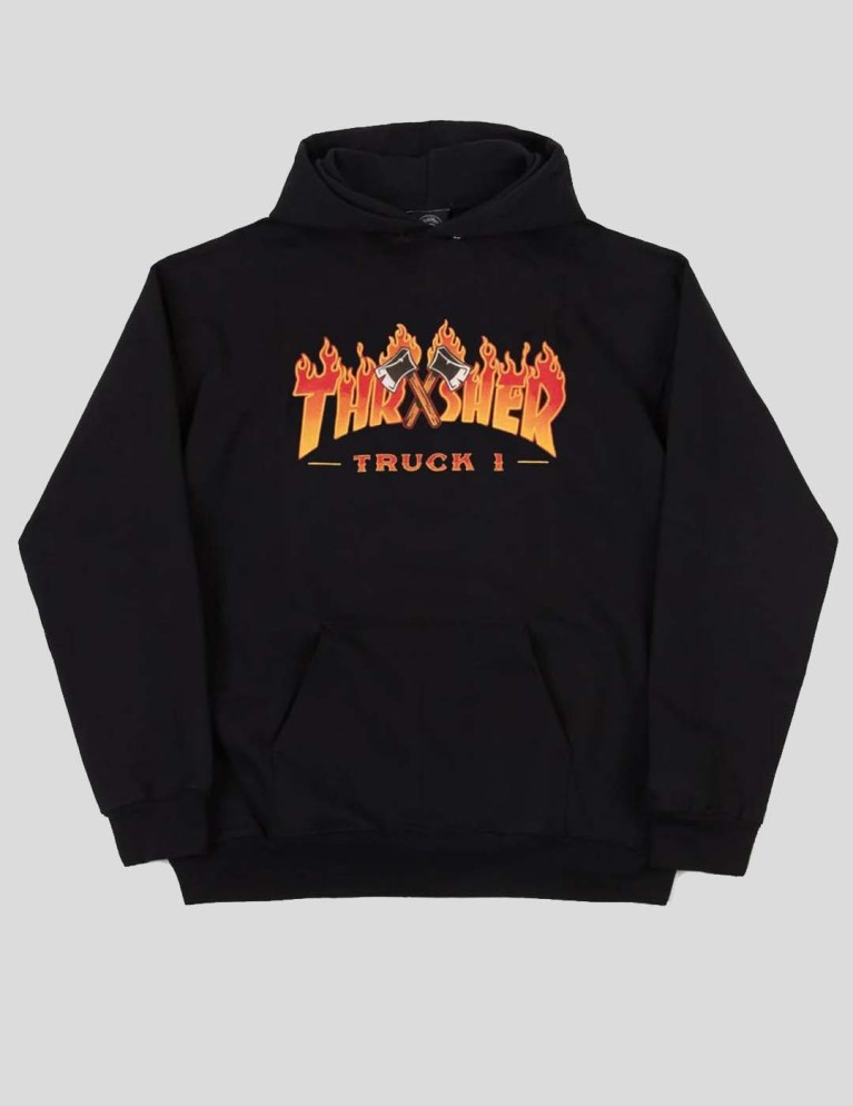 THRASHER camion 1 cappuccio nero